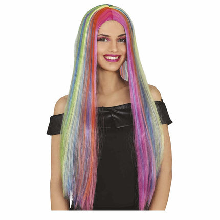 Parrucca colorata capelli lunghi
