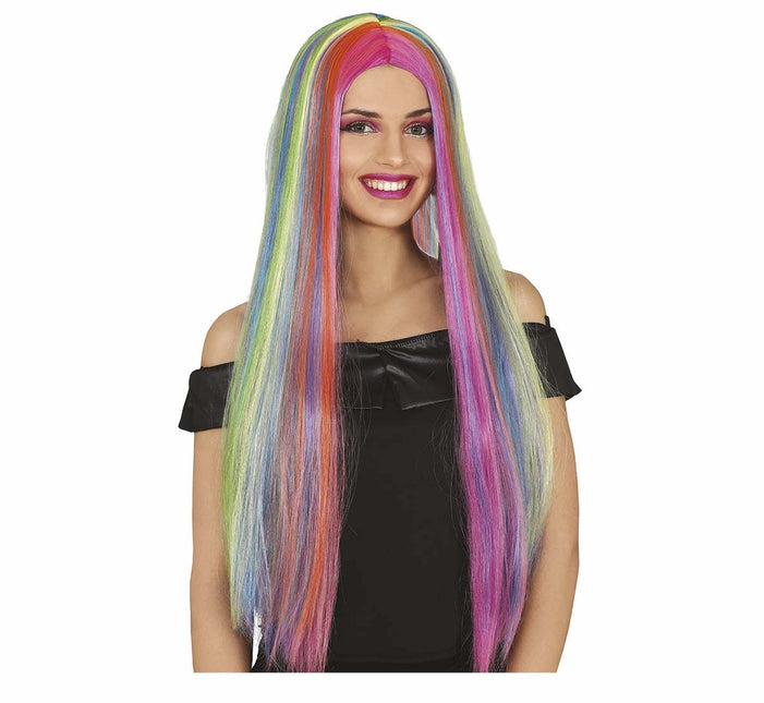 Parrucca colorata capelli lunghi