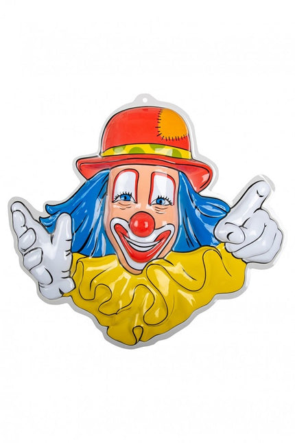 Decorazione da parete Clown Cappello Rosso 50cm