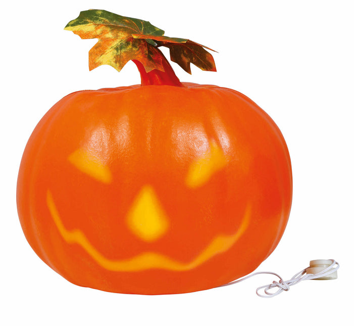 Decorazione da tavolo di Halloween Zucca con luce 23 cm