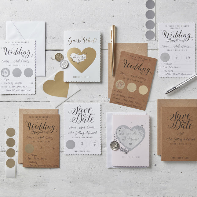 Inviti di matrimonio beige 15cm 10pz