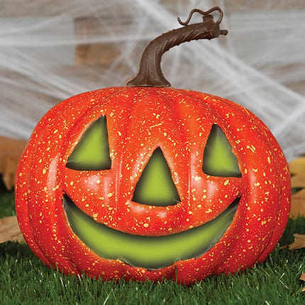 Zucca di Halloween con luce 20 cm