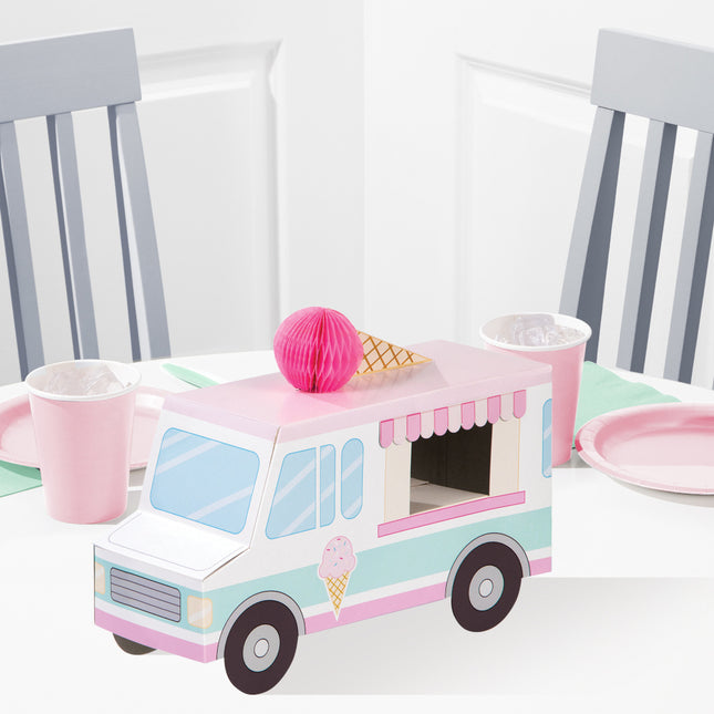 Decorazione da tavolo Carrello dei gelati 23,5 cm