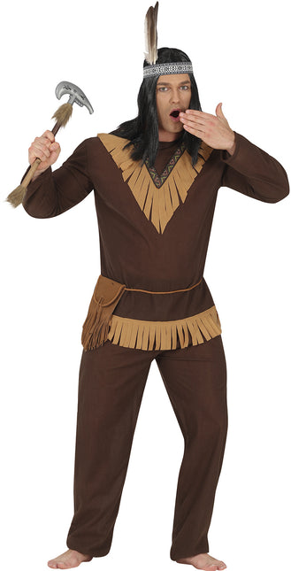 Costume indiano marrone da uomo 2 pezzi