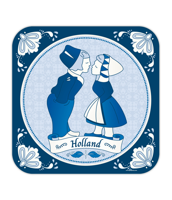 Cartello per porta blu Delft 50 cm
