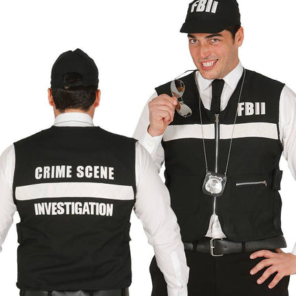 Gilet e berretto FBI