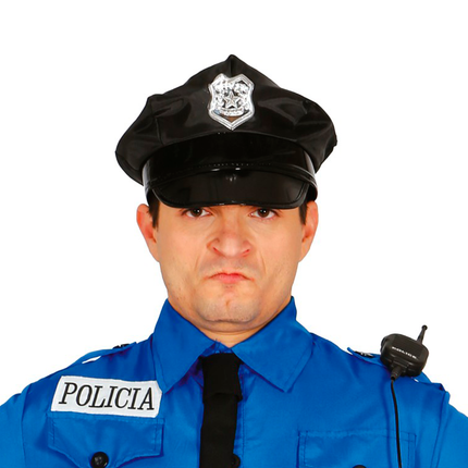 Berretto della polizia da uomo nero