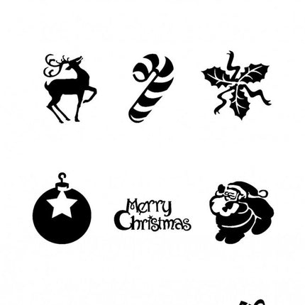 Stencil per tatuaggi natalizi 24 pezzi