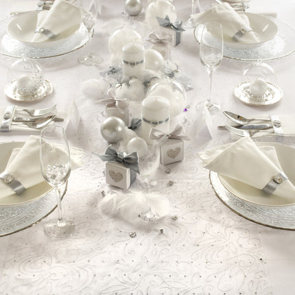 Tessuto Organza Bianco Perle 48cm 9m