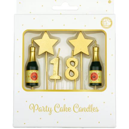 Candele 18 anni Champagne 17,5 cm