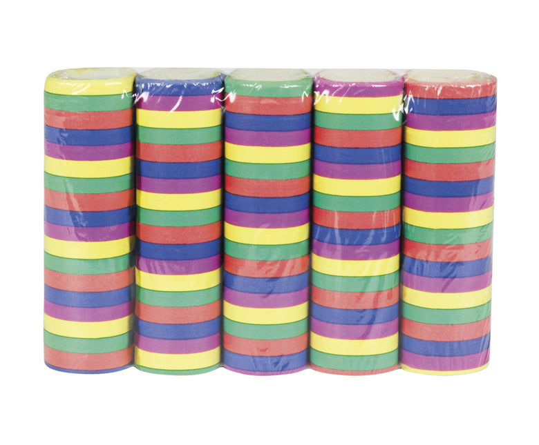 Rotoli di serpentina colorati 5pz 4m