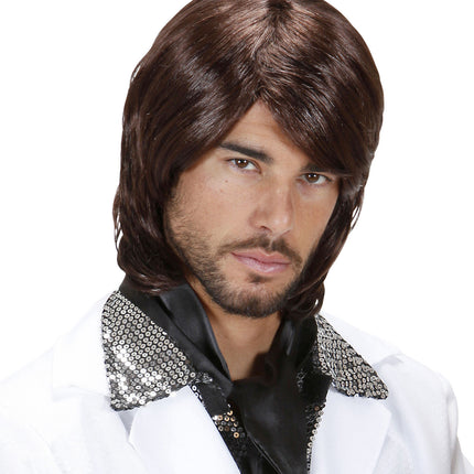Parrucca marrone Pop Star