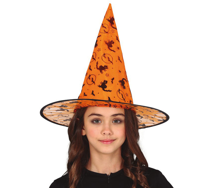 Cappello da strega di Halloween Arancione Bambino