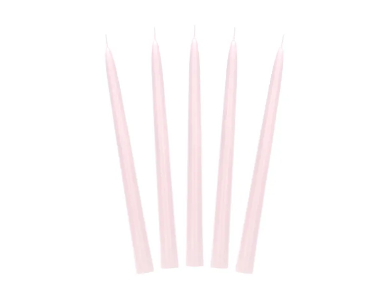 Candele rosa chiaro 24cm 10pz