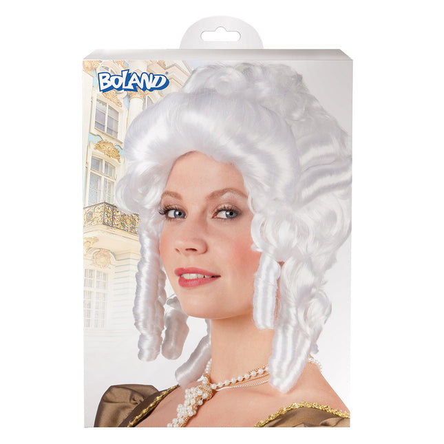 Parrucca grigia donna barocca