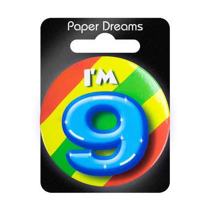 Sono 9 Pulsante 9 Anni 5,5 cm