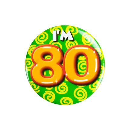 Ho 80 anni Pulsante 80 anni 5,5 cm