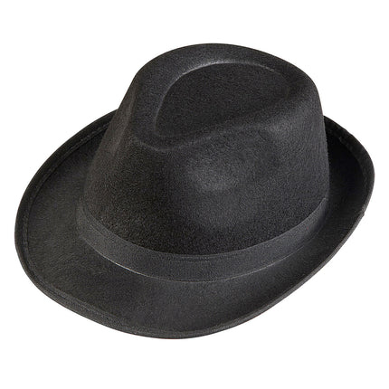 Gangster dal cappello nero con banda nera