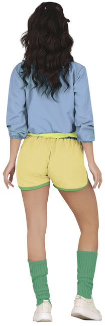 Costume da party femminile anni '80 al neon