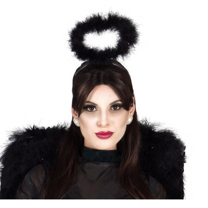 Cerchietto Halloween Angel Nero