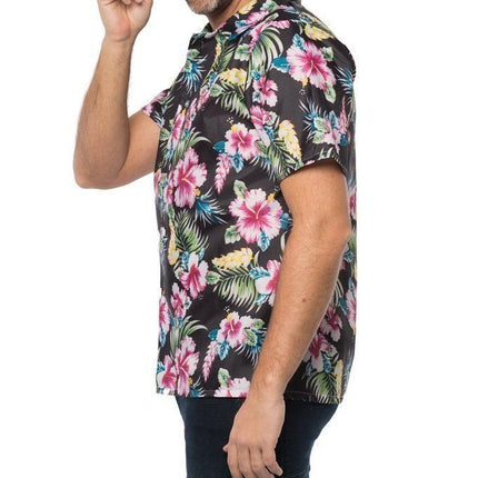 Camicia hawaiana nera