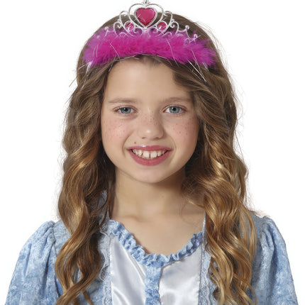 Tiara Ragazza Cuore Rosa