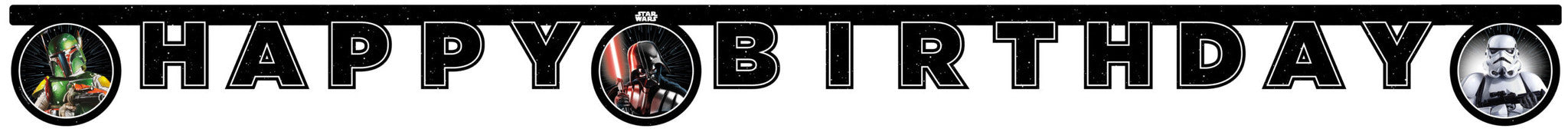 Ghirlanda di lettere di Star Wars Buon Compleanno Galassia 2m