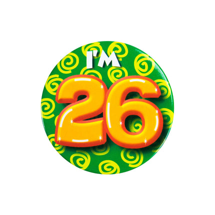 Ho 26 anni Pulsante 26 anni 5,5 cm
