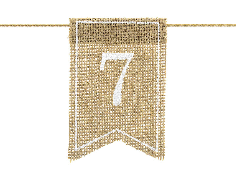 Numeri da tavola Juta 10,5 cm 20 pezzi