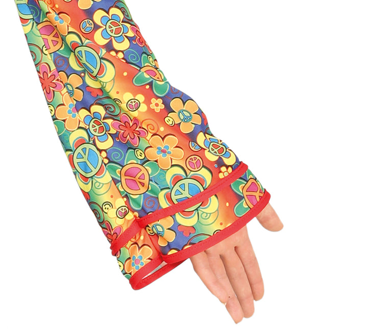 Costume floreale da donna Hippie anni '60