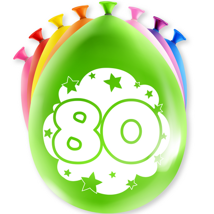Palloncini 80 anni Hurrah 30cm 8pz