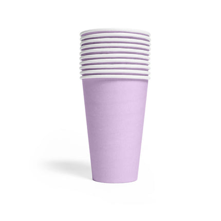 Bicchieri di carta lilla 350ml 10pz