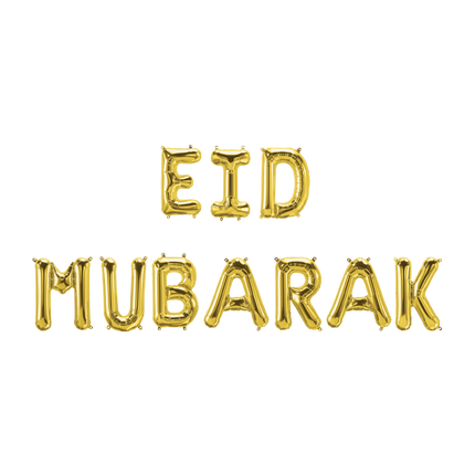 Set di palloncini dorati Eid Mubarak 1,9 m