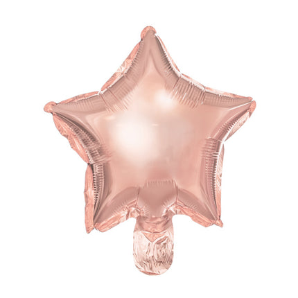 Palloncino ad elio Star Rose Gold vuoto 25cm 25pz