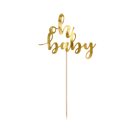 Cake topper oro Oh Baby 25cm