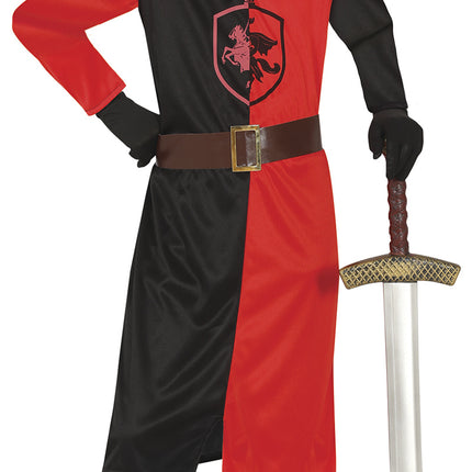 Costume da Cavaliere Rosso Nero Bambino