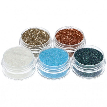 Set di tatuaggi glitterati colorati invernali 5 pezzi