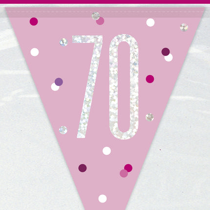 Ghirlanda 70 anni rosa 2,74 m