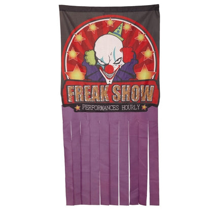 Tenda per porta Halloween Clown Show 1,58 m
