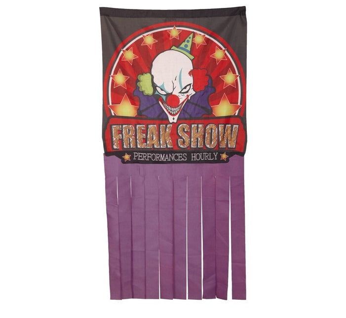 Tenda per porta Halloween Clown Show 1,58 m
