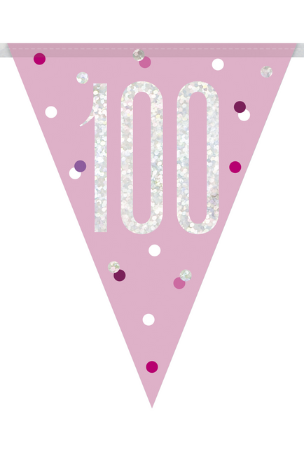 Ghirlanda 100 anni rosa 2,74 m