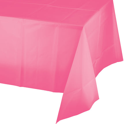 Tovaglia rosa in plastica 2,74m