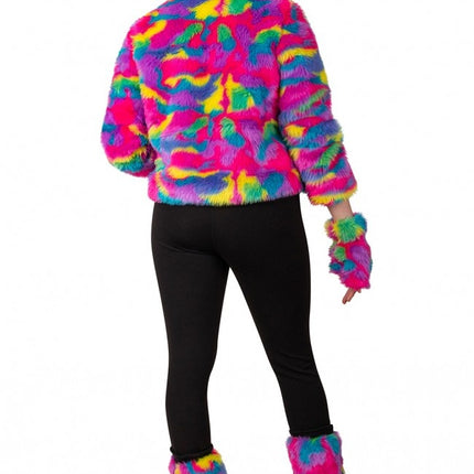 Cappotto di pelliccia Camouflage Rainbow