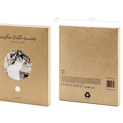 Runner da tavolo Creme 5m