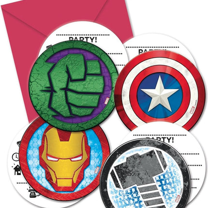 Inviti Avengers 6 pezzi