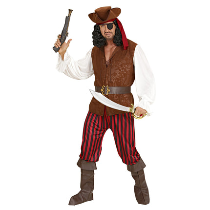 Abito da pirata Marrone Rosso Uomo