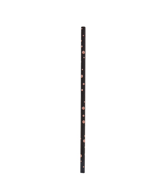 Cannucce di carta rosa a pois neri 20cm 8pz