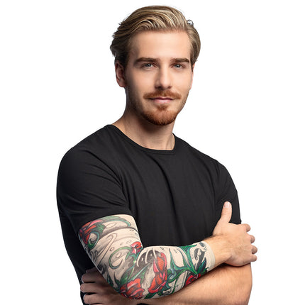 Tatuaggio manica di rose