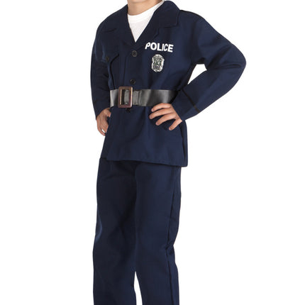 Tuta della polizia bambino blu