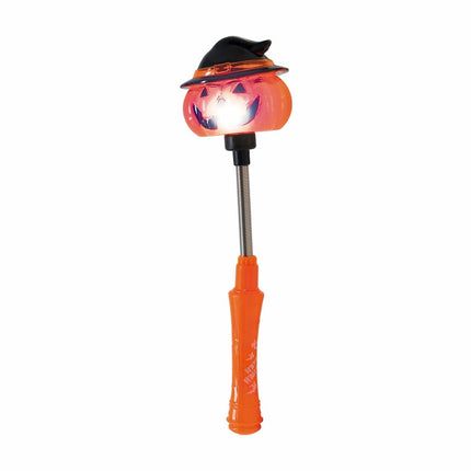 Zucca a bacchetta di Halloween con luce 24 cm